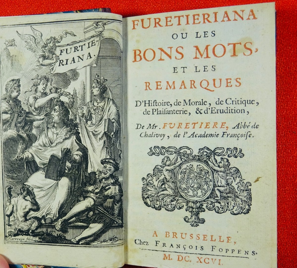 FURETIÈRE (Antoine) - Furetieriana ou les bons mots. 1696.