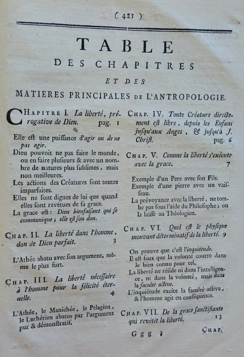 L 'antropologie Metaphysical Treatise By The Marquis De Gorini Corio. 1761.-photo-4