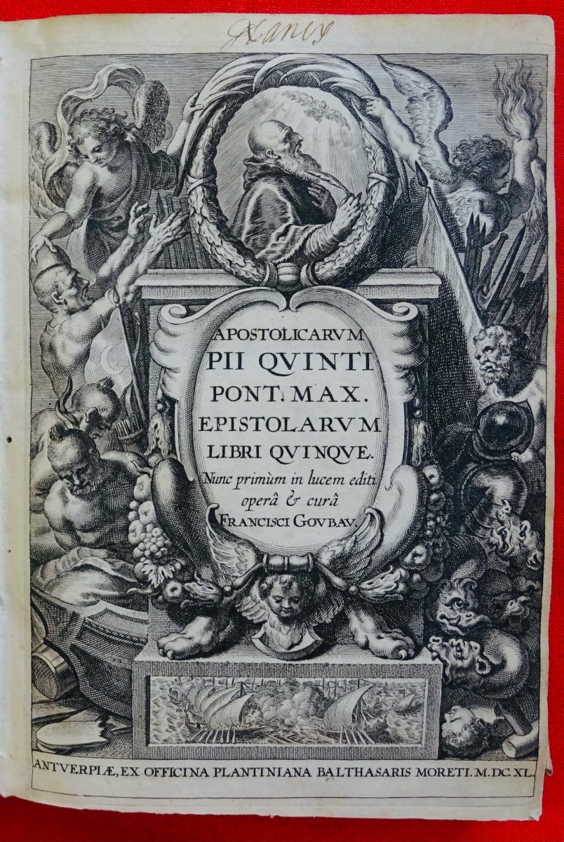 GOUBAU et PIE V - Apostolicarum Pii Quinti Pont. Max. Livre religieux imprimé par PLANTIN. 1640