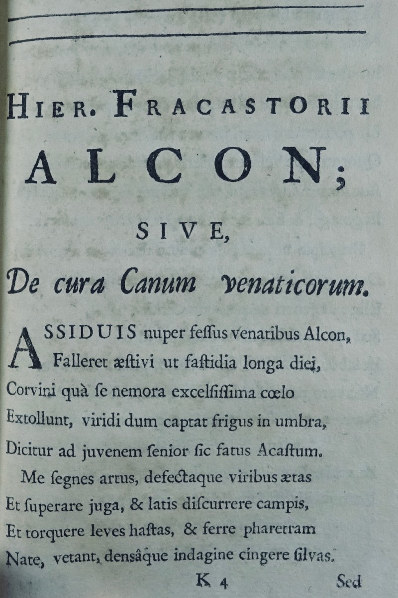 GRATTIUS - Anthologie de texte latin et grec sur la chasse. Imprimée à Londres en 1699.-photo-1