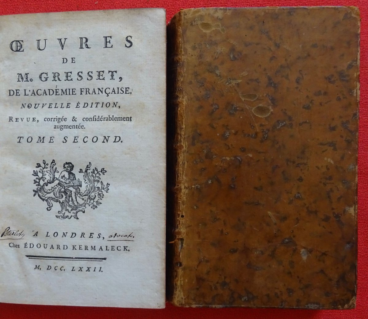 GRESSET - Oeuvres. Londres, Edouard Kermaleck, 1772.-photo-2