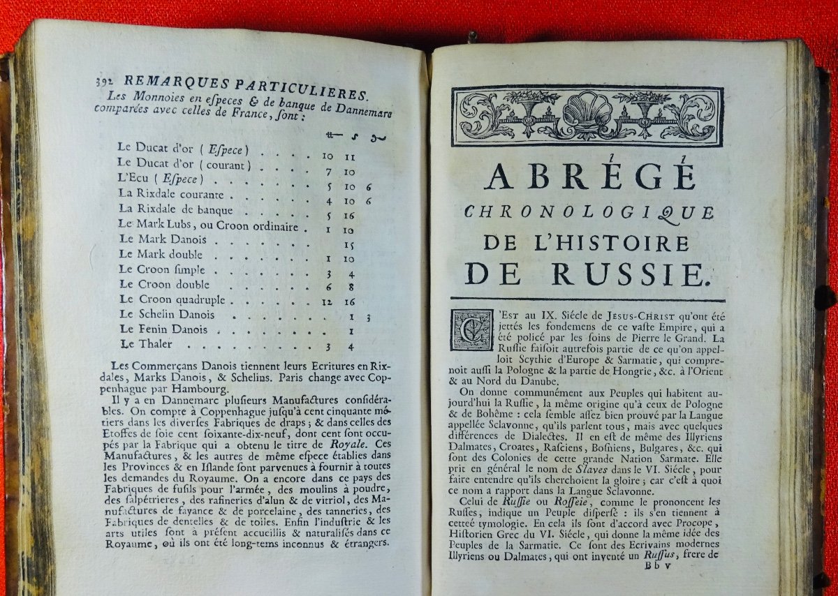 LACOMBE - Abrégé chronologique de l'histoire du Nord. Imprimé par Herissant en 1762.-photo-3