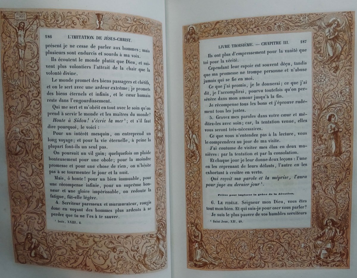 Lamennais (abbot F. De) - Imitation Of Jesus Christ. Printed By Plon Et Morizot In 1855.-photo-4