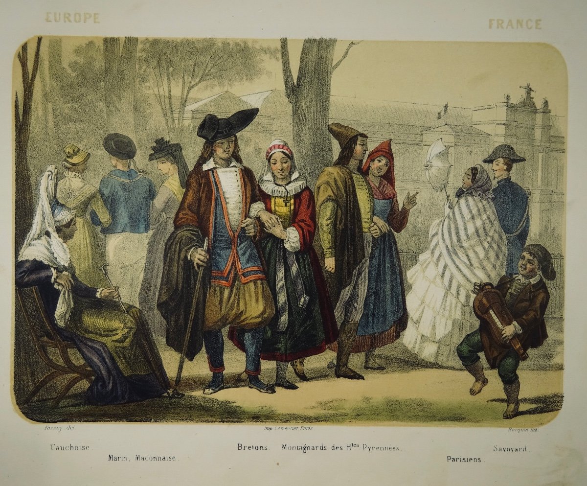 MULLER - Le monde en estampe. 24 lithographies en couleurs de BOCQUIN. Vers 1860.-photo-4