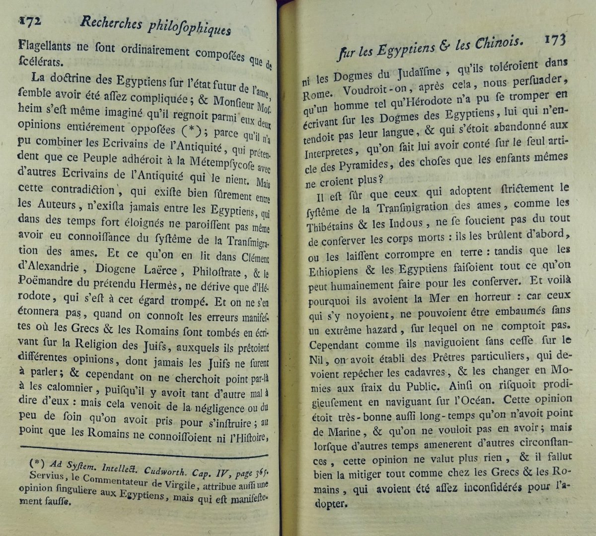 [PAUW (Cornélius de)] - Recherches philosophiques sur les Egyptiens et les Chinois. 1773.-photo-2