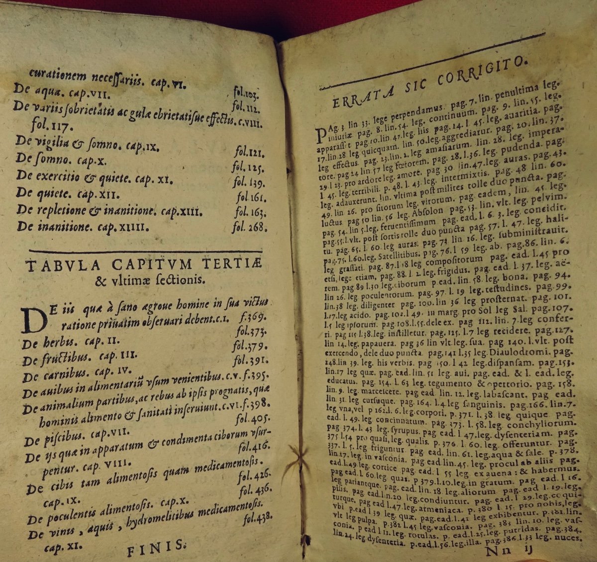 QUERCETANI - Texte En Latin De Diététique. Imprimé à Paris En 1606.-photo-4