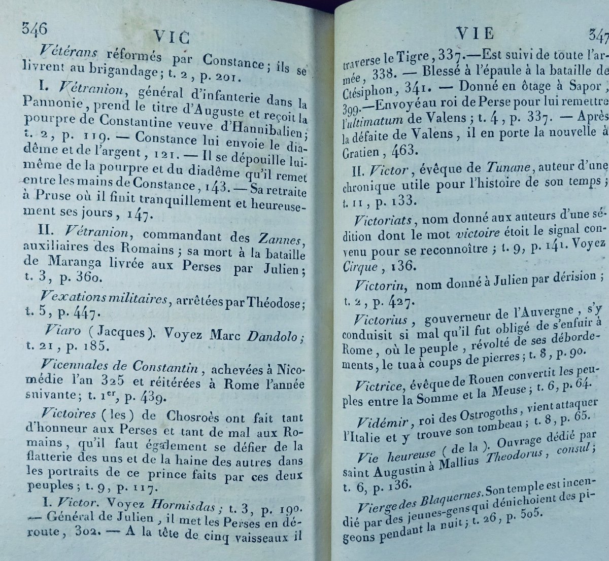 RAVIER - Table alphabétique de L'Histoire du Bas-Empire. 1817.-photo-2