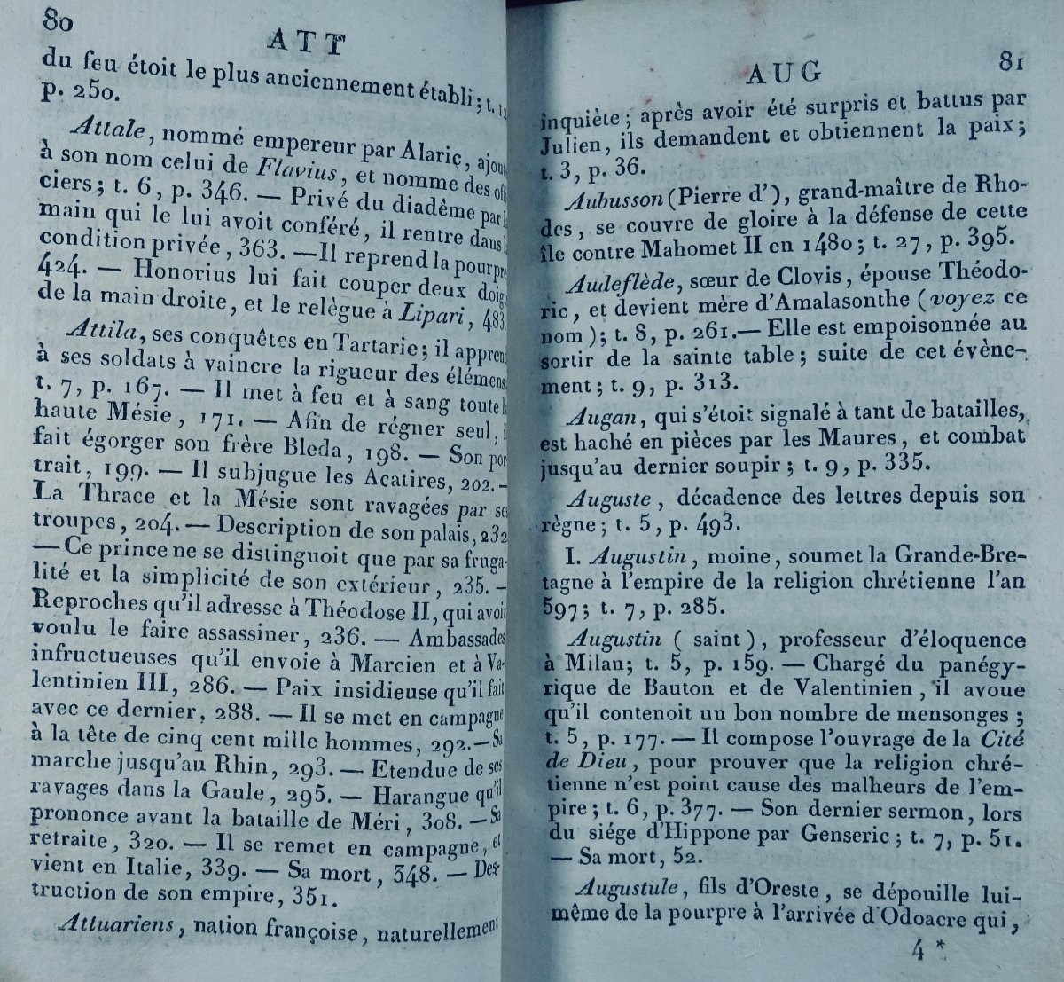 RAVIER - Table alphabétique de L'Histoire du Bas-Empire. 1817.-photo-3