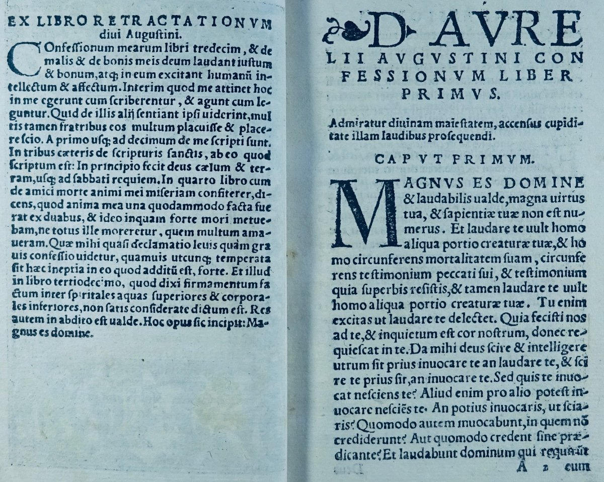 Les Confessions De Saint Augustin, Imprimé à Cologne En 1531, Dans Une Reliure Signée Capé.-photo-2