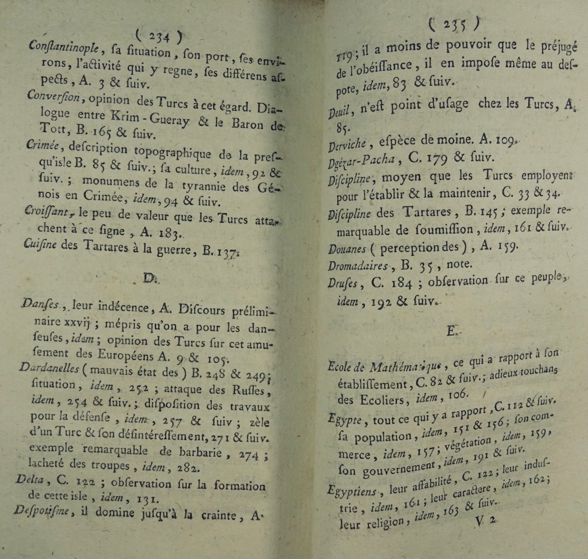 TOTT - Mémoires du Baron de Tott sur les Turcs et les Tartares. 1785, 3 volumes.-photo-3