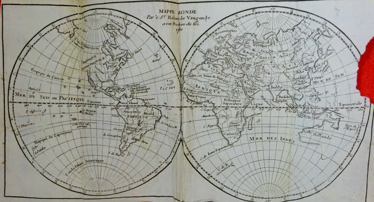 VAUGONDY (Robert de) - Atlas de poche de très  petit format in-12 et imprimé en 1750.