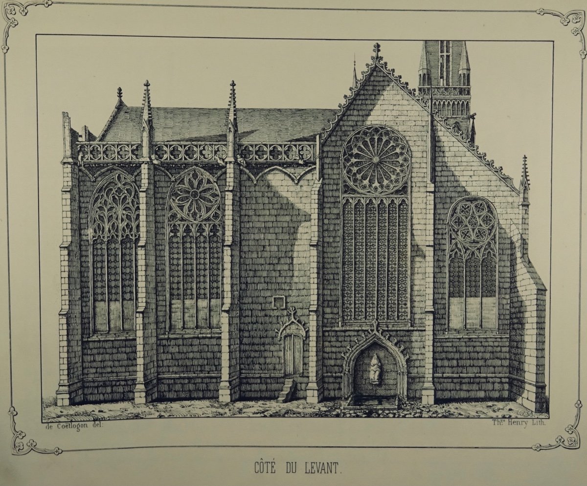 CoËtlogon - Drawings, History And Description Of The Church Of Notre-dame Du Folgoët, 1851.-photo-4