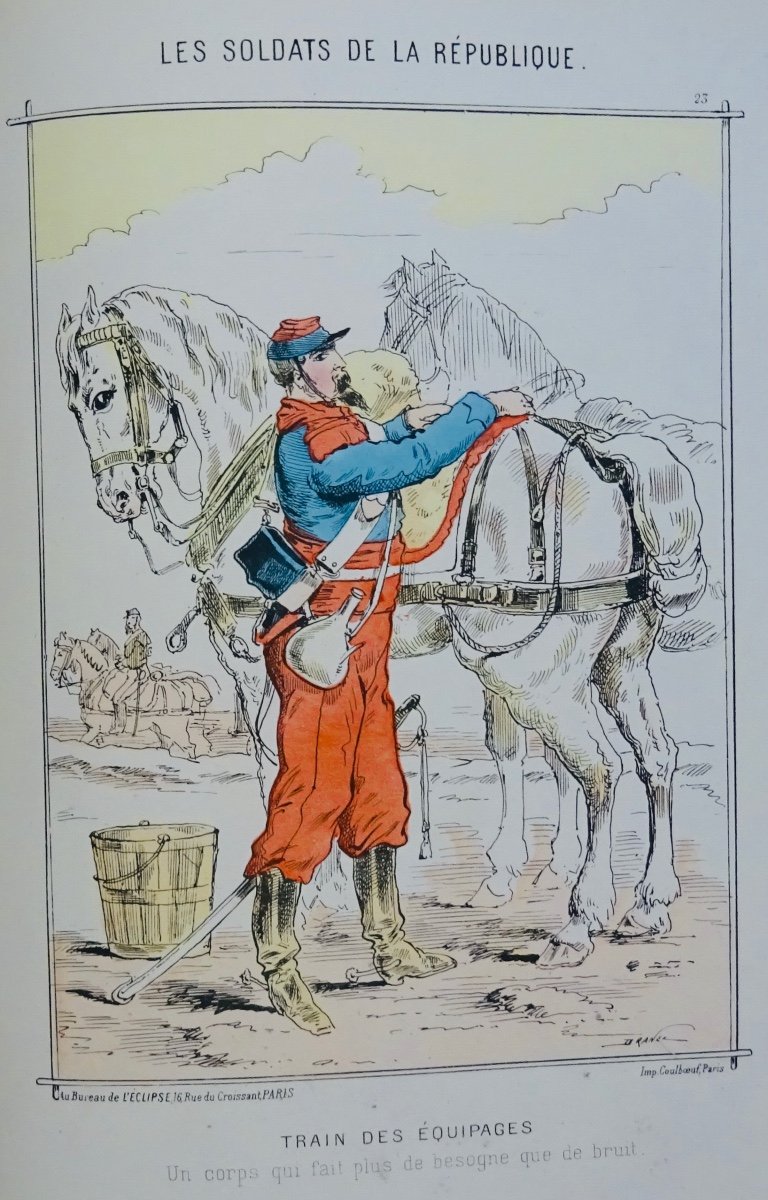 DRANER - Souvenirs du siège de Paris. Vers 1870. 137 lithographies en couleurs.-photo-3