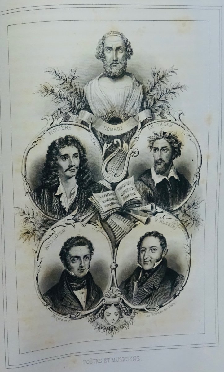FALLET (Céline) - Les Princes de l'art. Rouen, Megard et Cie, 1859. Cartonnage d'éditeur.-photo-4