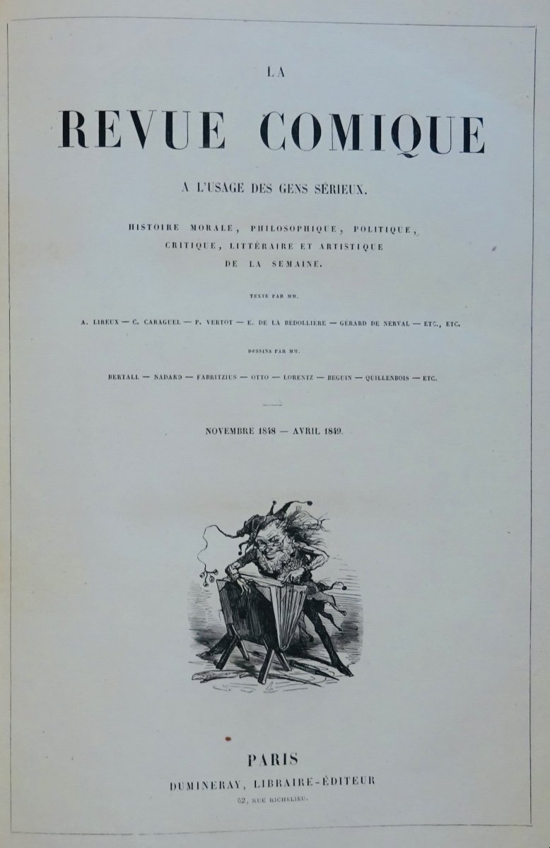 La Revue Comique à l'Usage Des Gens Sérieux. Dumineray, 1848.-photo-2