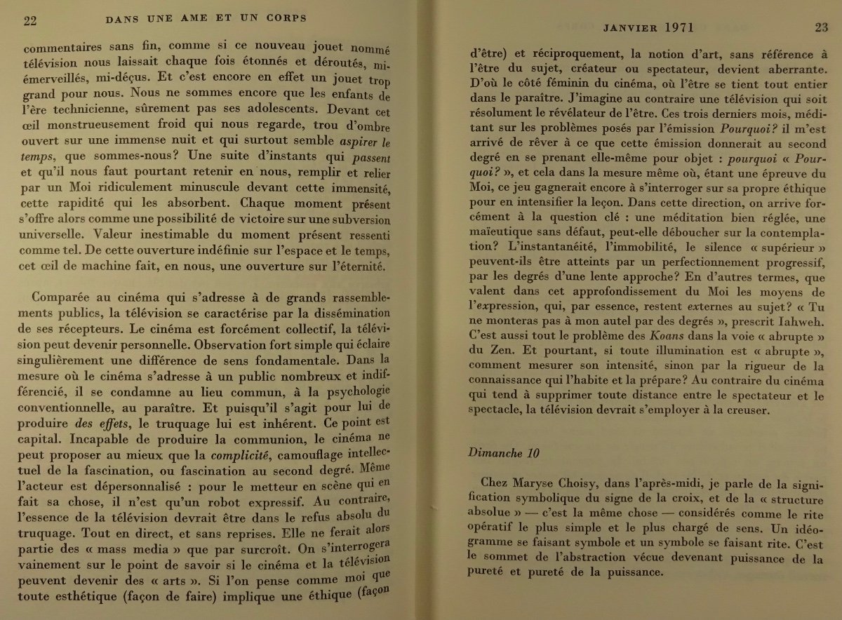 ABELLIO (Raymond) - Dans une âme et un corps (Journal 1971). Édition originale, 1973.-photo-7