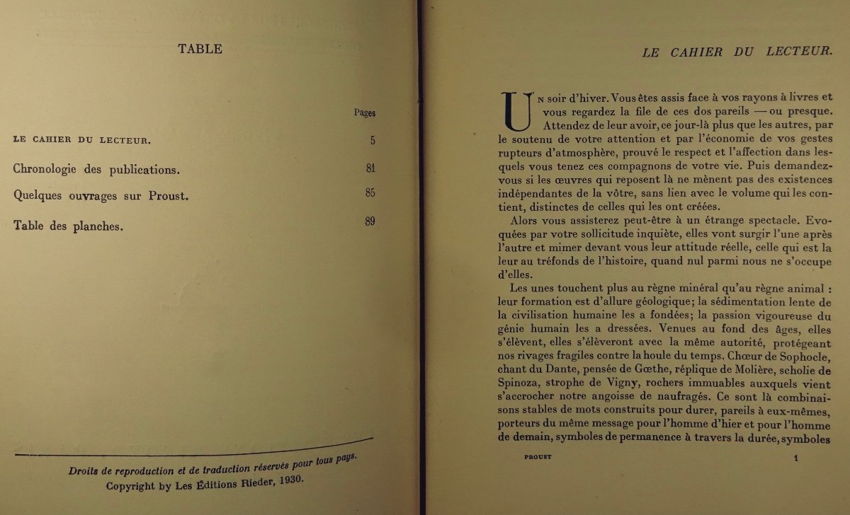 ABRAHAM (Pierre) - Proust. Les Editions Rieder, 1930. Édition originale.-photo-4