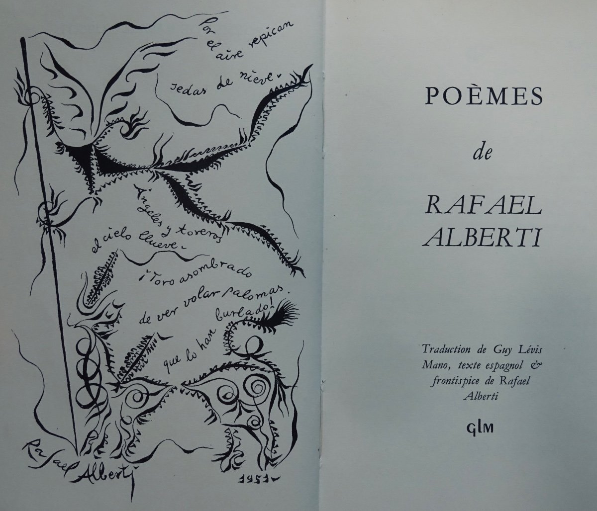 Alberti (rafel) - Poms. Paris, G.l.m., 1952. Frontispice De l'Auteur.-photo-2