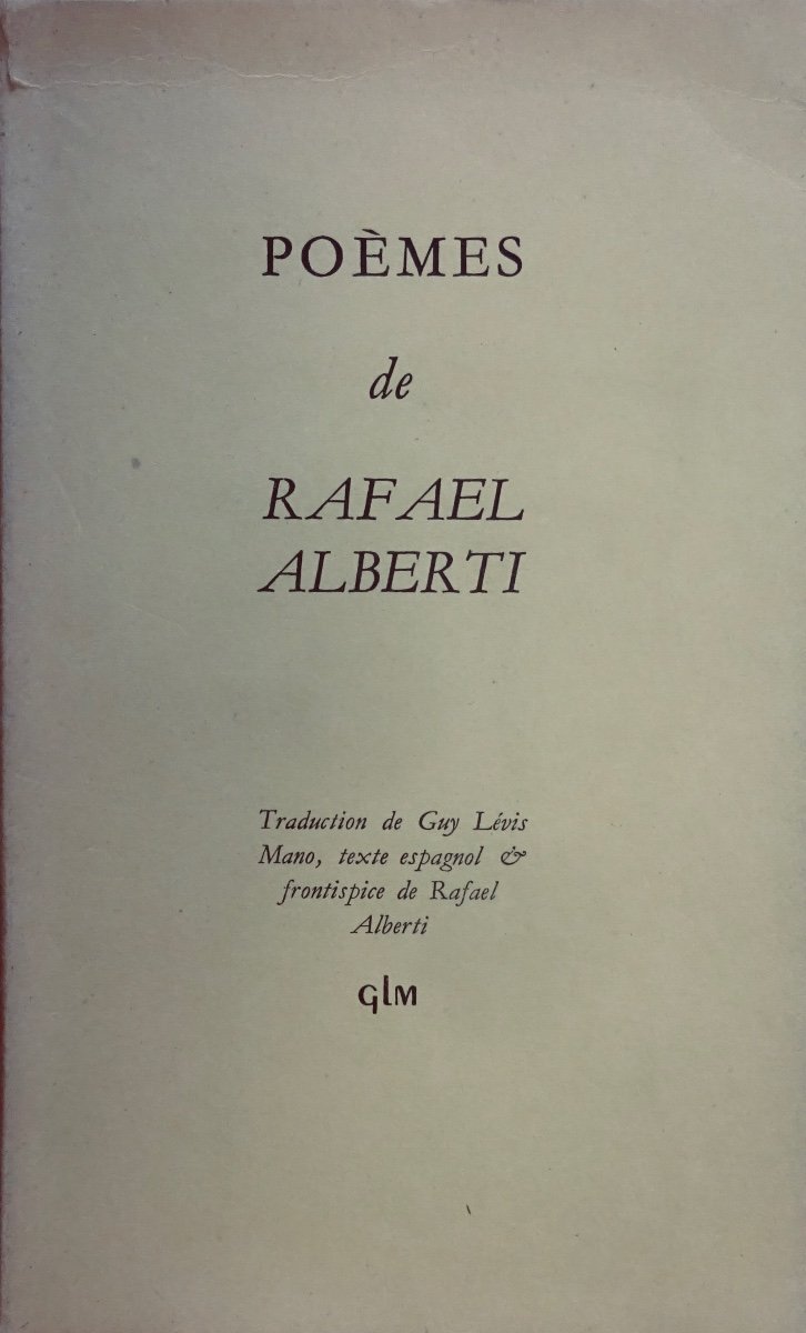 Alberti (rafel) - Poms. Paris, G.l.m., 1952. Frontispice De l'Auteur.