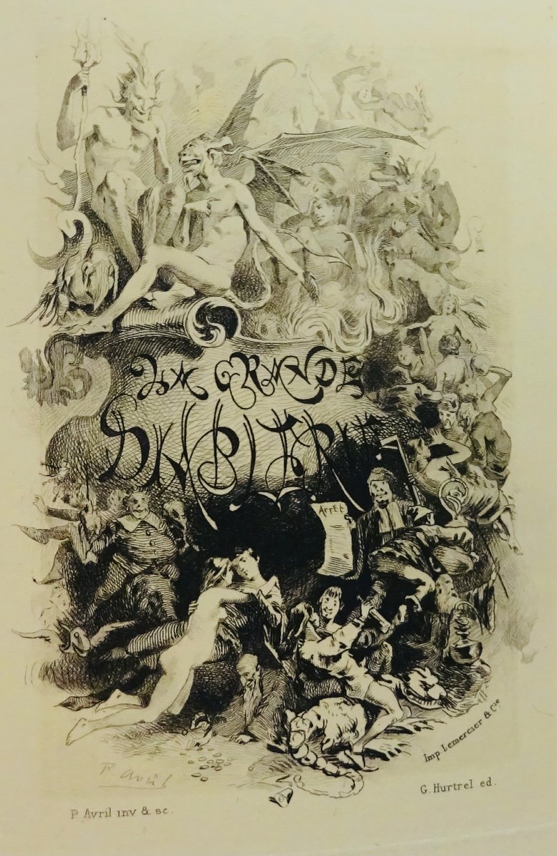 AMERVAL (Eloy d') - La Grande diablerie. Poème du XVème siècle. Georges Hurtrel, 1884.-photo-4