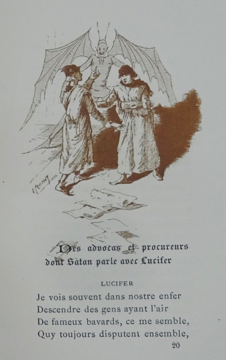 AMERVAL (Eloy d') - La Grande diablerie. Poème du XVème siècle. Georges Hurtrel, 1884.-photo-7