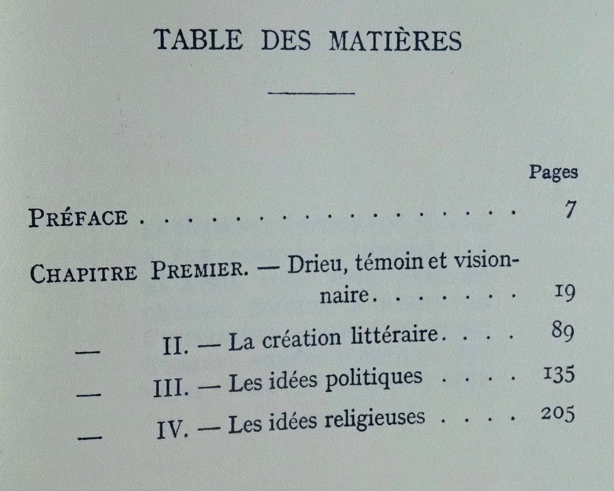 ANDREU (Pierre) - Drieu, témoin et visionnaire. Grasset, Édition Originale, 1952.-photo-2