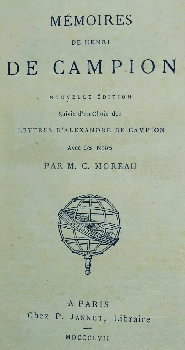 Anonymous - Memory Of Henri De Campion. Jannet, 1857.-photo-1