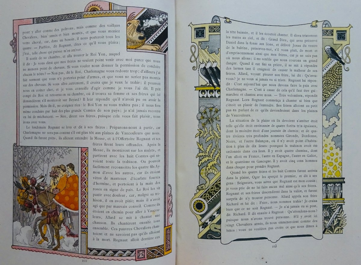 GRASSET - Histoire des quatre fils Aymon. Très nobles et très vaillans Chevaliers. 1883.-photo-4