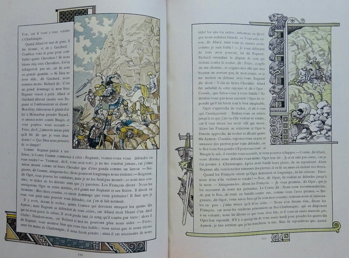 GRASSET - Histoire des quatre fils Aymon. Très nobles et très vaillans Chevaliers. 1883.-photo-5