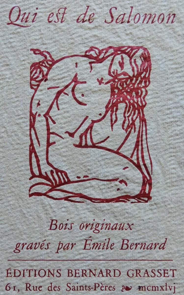 Bernard (Émile) - The Song Of Songs. Bernard Grasset, 1946.-photo-2