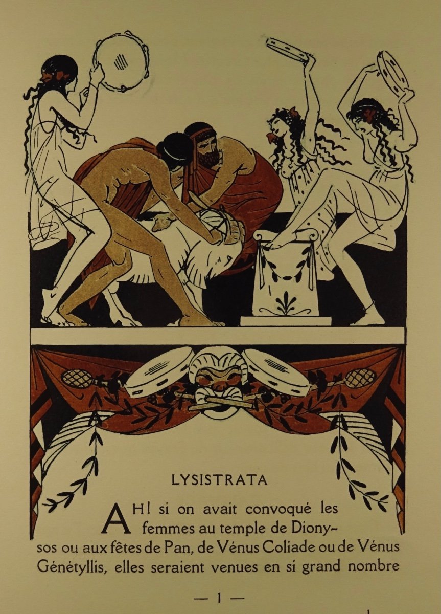 ARISTOPHANE - Lysistrata.  Georges Briffaut, 1928. Illustré par Carlègle.-photo-4