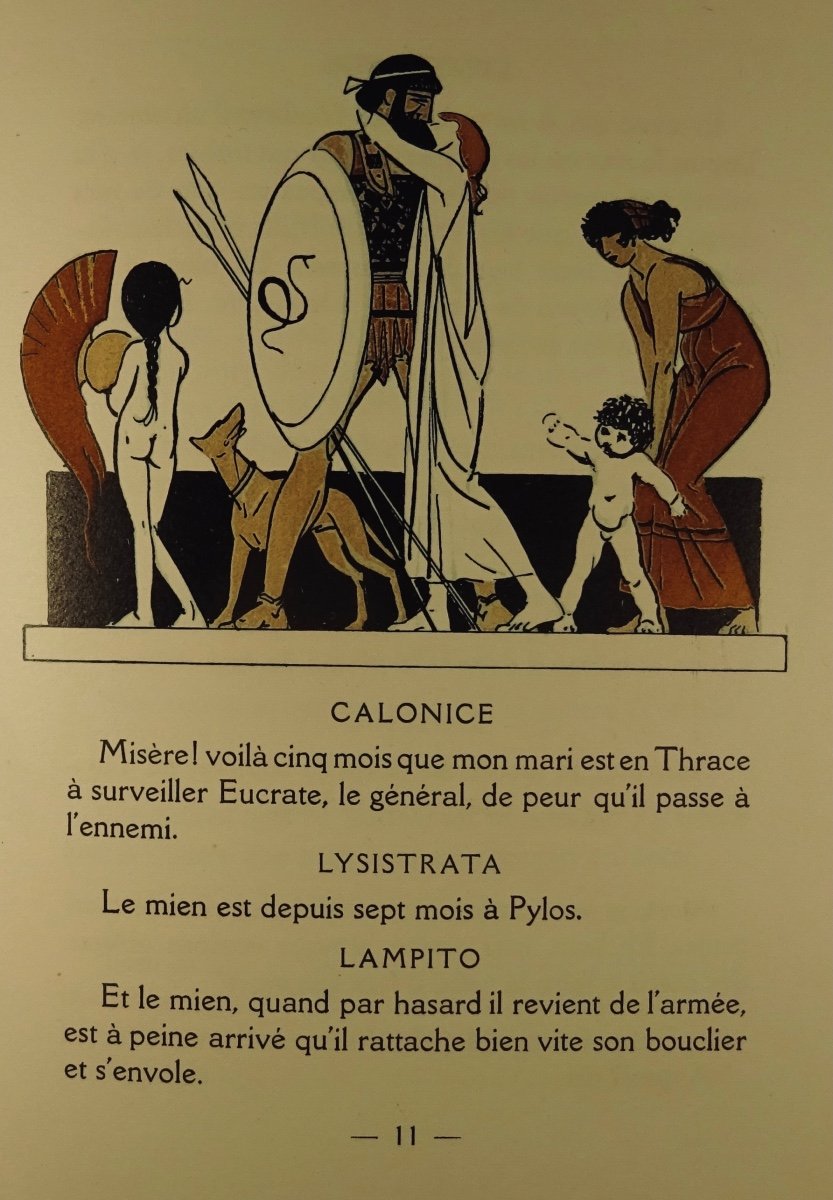 ARISTOPHANE - Lysistrata.  Georges Briffaut, 1928. Illustré par Carlègle.-photo-2