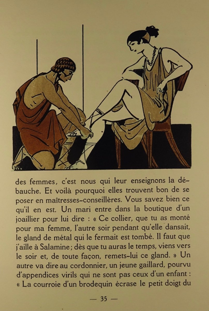 ARISTOPHANE - Lysistrata.  Georges Briffaut, 1928. Illustré par Carlègle.-photo-6