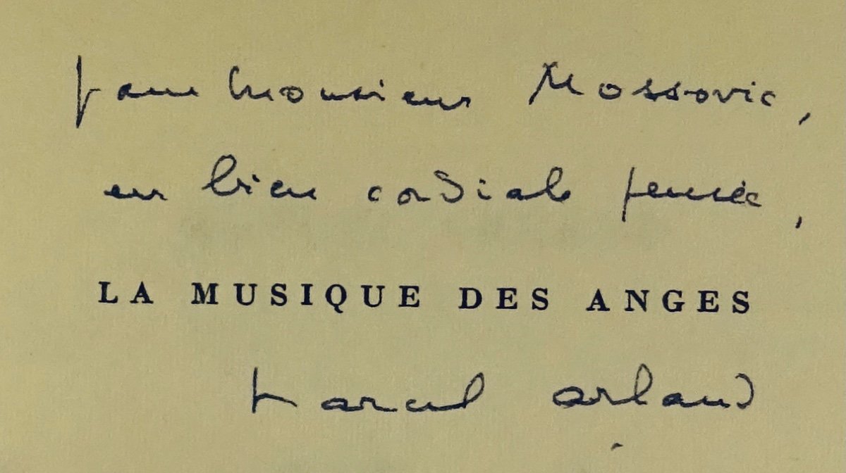 Arland (marcel) - The Music Of The Angels. Paris, Gallimard, 1967. Sent From The Author.-photo-4