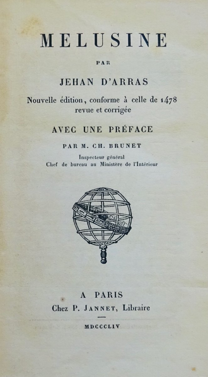 	ARRAS (Jean d') - Mélusine.  Jannet, 1854.-photo-1