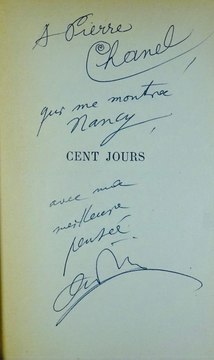 AUDIBERTI - Cent jours.  Gallimard, 1950. Envoi de l'auteur.-photo-2