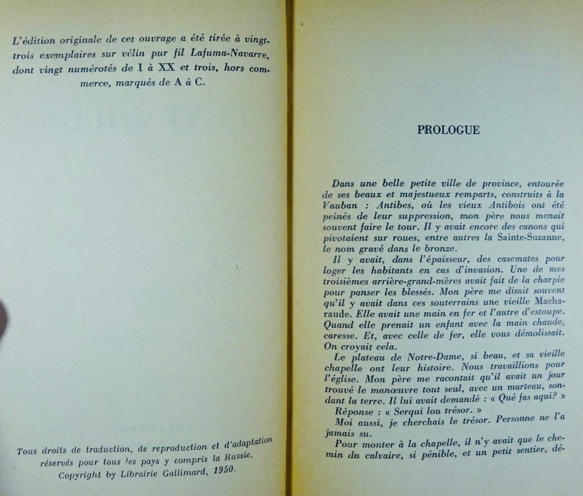 AUDIBERTI - Cent jours.  Gallimard, 1950. Envoi de l'auteur.-photo-4