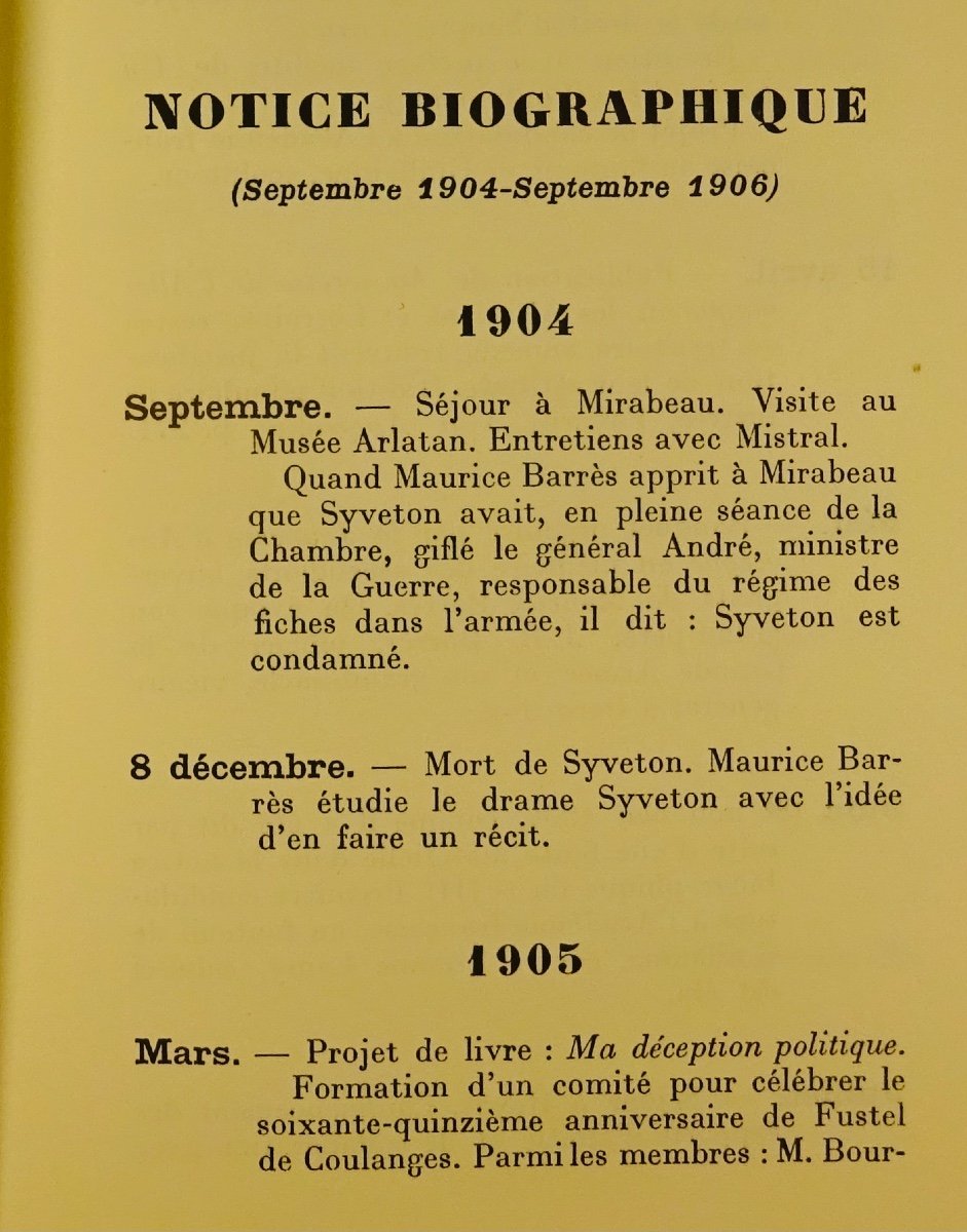 BARRÈS - Mes Cahiers. Tome quatrième (1904-1906). Plon - La Palatine. Édition originale.-photo-4