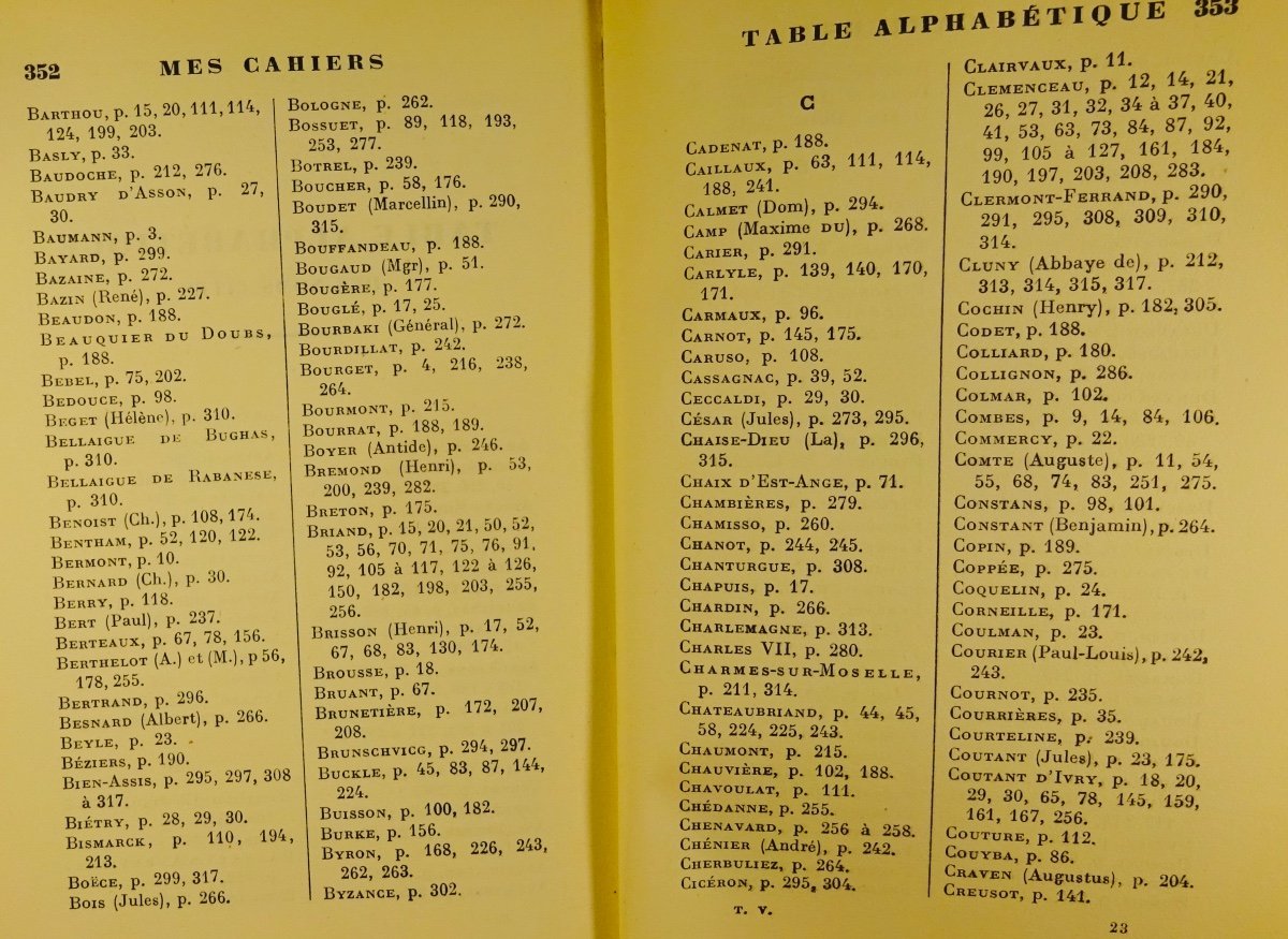 BARRÈS - Mes Cahiers. Tome cinquième (1906-1907). Plon - La Palatine, 1932. Édition originale.-photo-1