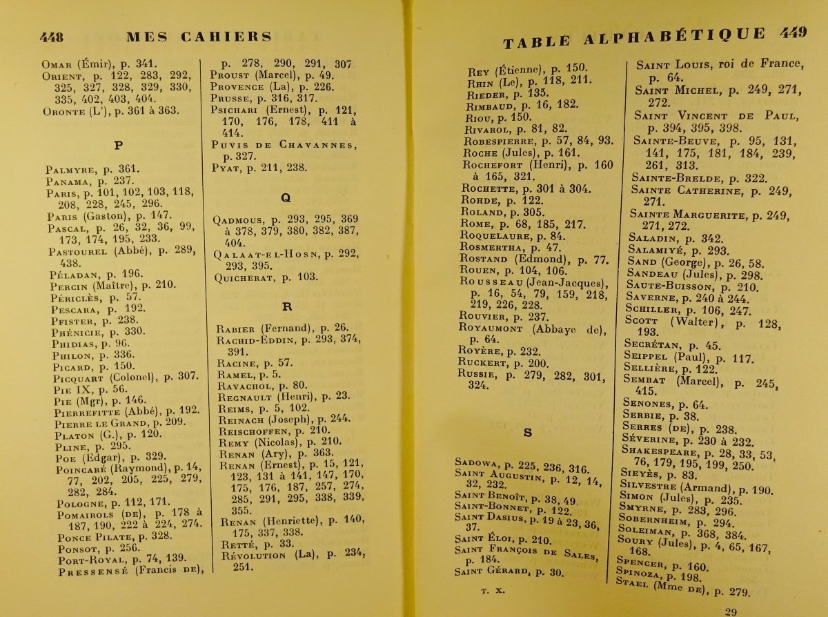 BARRÈS - Mes Cahiers. Tome dixième (1913-1914). Plon - La Palatine, 1936. Édition originale.-photo-2