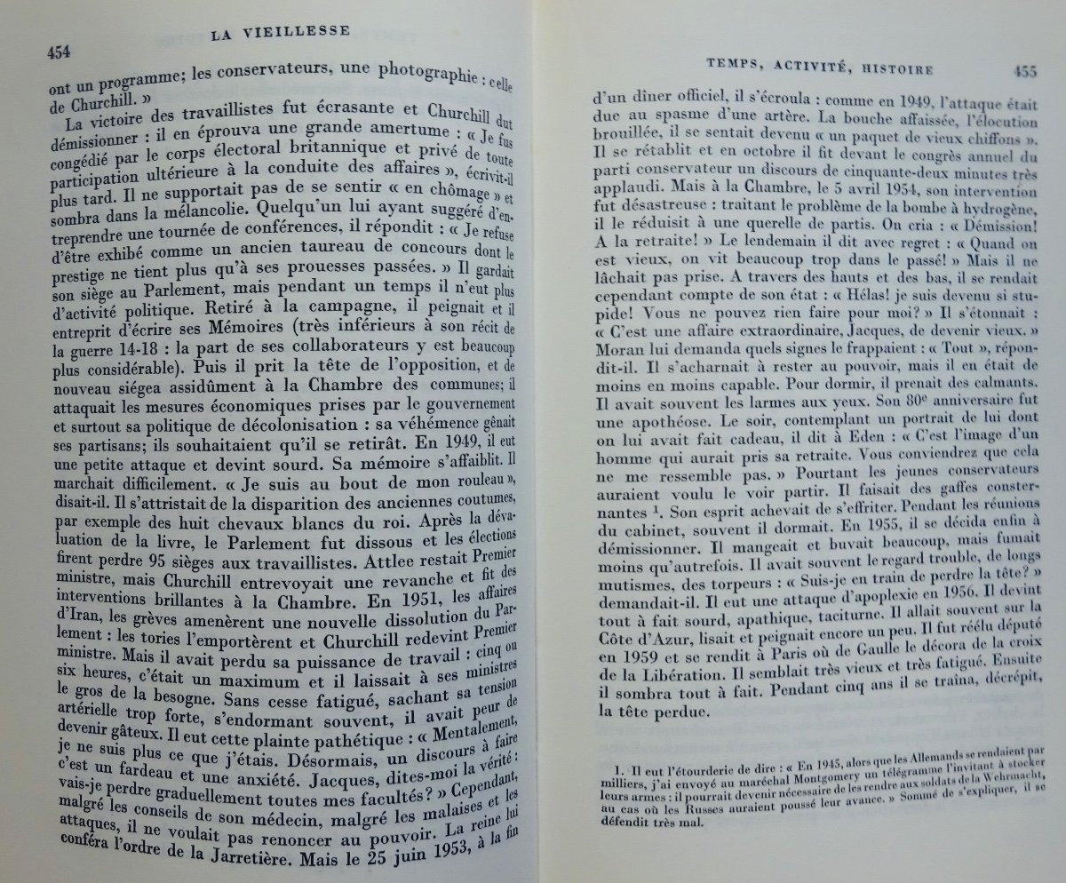 BEAUVOIR - La Vieillesse. Essai. Librairie Gallimard, 1970. Édition originale.-photo-3