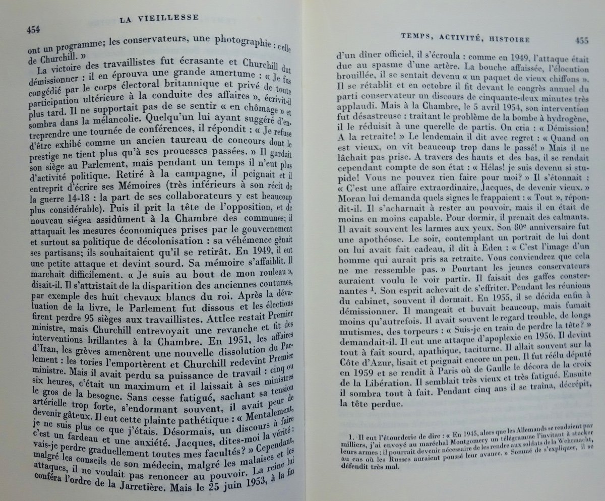 BEAUVOIR - La Vieillesse. Essai. Librairie Gallimard, 1970. Édition originale.-photo-3