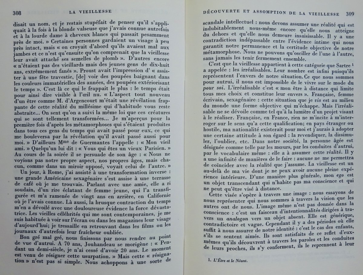 BEAUVOIR - La Vieillesse. Essai. Librairie Gallimard, 1970. Édition originale.-photo-4