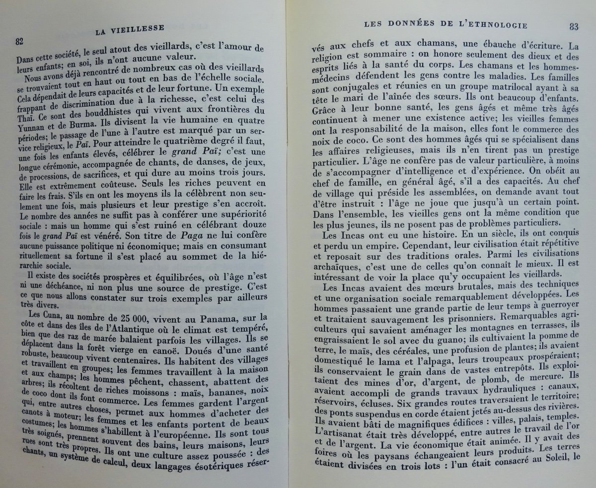 BEAUVOIR - La Vieillesse. Essai. Librairie Gallimard, 1970. Édition originale.-photo-7