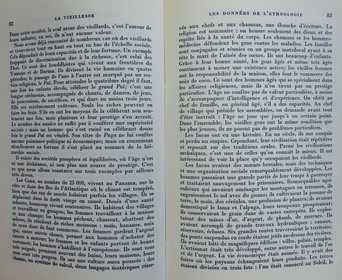 BEAUVOIR - La Vieillesse. Essai. Librairie Gallimard, 1970. Édition originale.-photo-7