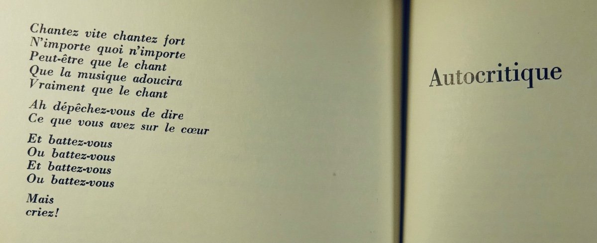 BENEDETTO - Urgent crier, poèmes. Morel, 1966. Édition originale, reliure d'Odette DUCARRE.-photo-1