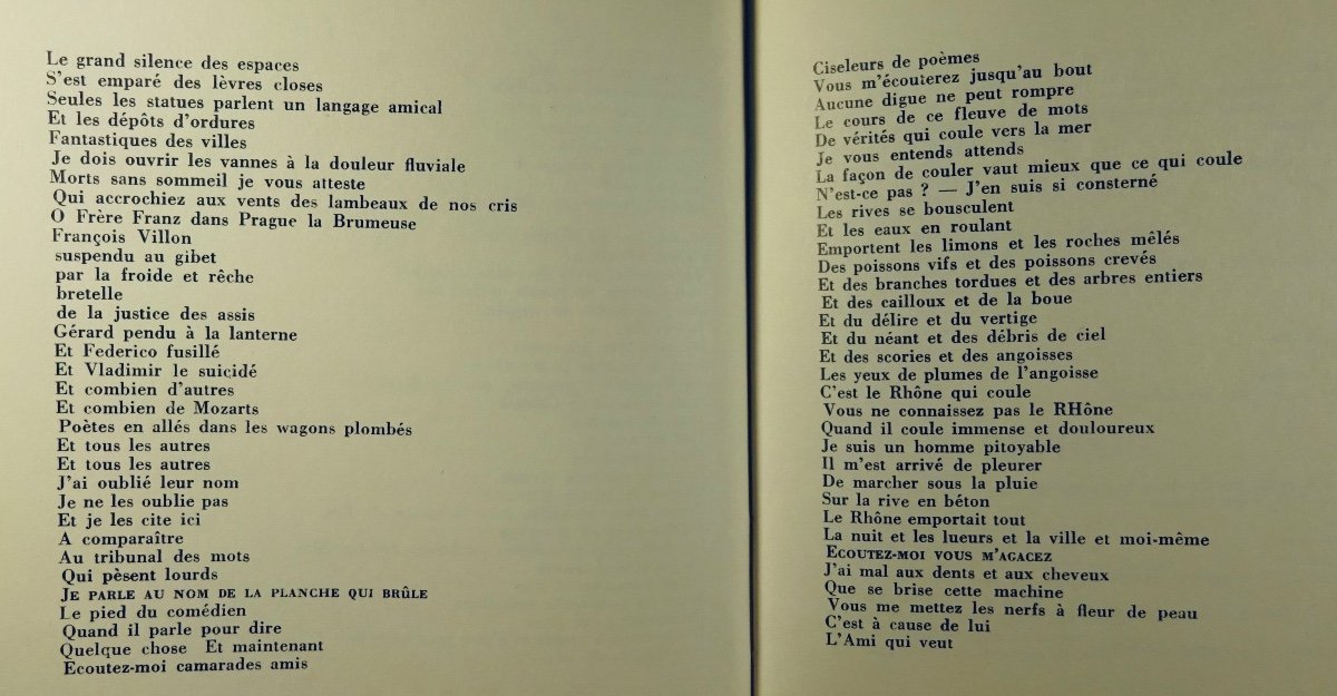 BENEDETTO - Urgent crier, poèmes. Morel, 1966. Édition originale, reliure d'Odette DUCARRE.-photo-2