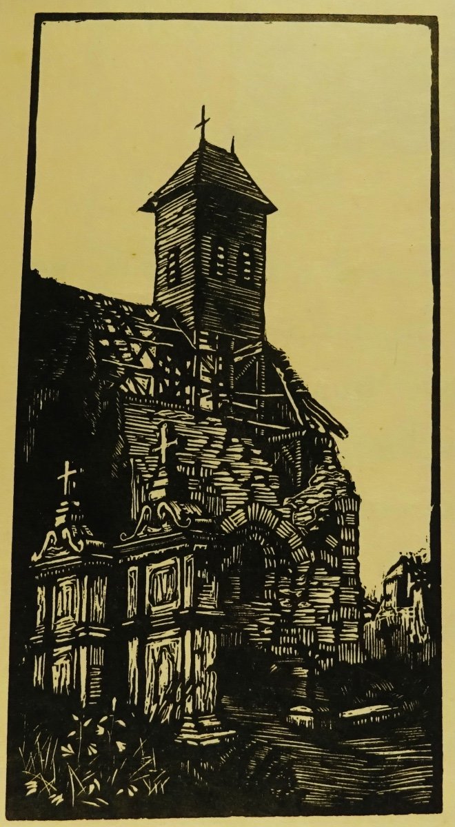 BENJAMIN - La Guerre. Un pauvre village de France. Édition de Luxe, 1918. Illustré par PERRIER.-photo-4
