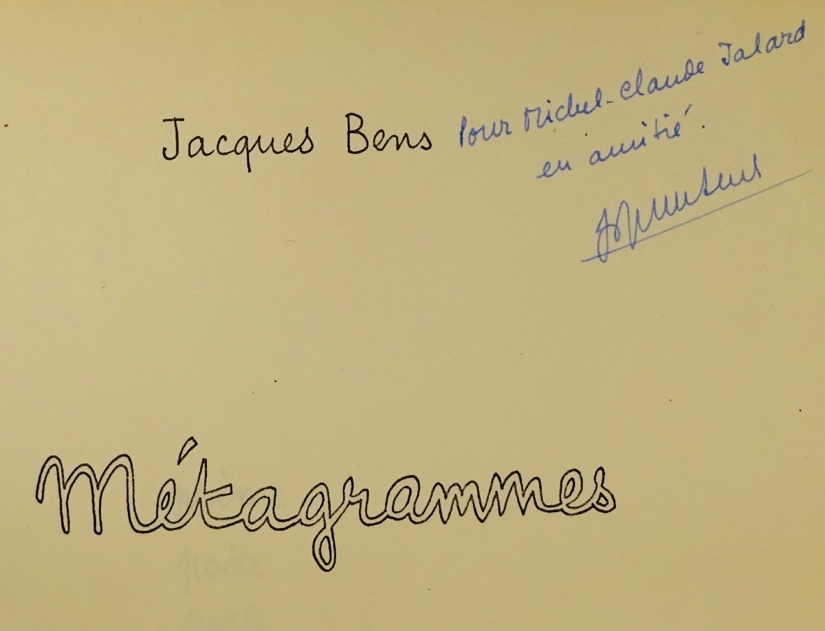 BENS (Jacques) - Métagrammes. Dedalus-bio, 1969. Un Des 25 Exemplaires, édition Originale.