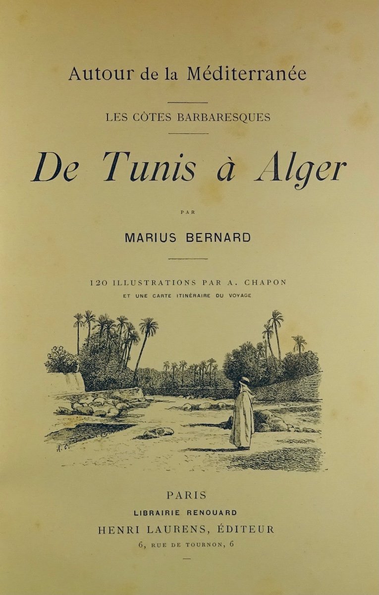 BERNARD - Autour de la Méditerranée. Les côtes barbaresques. Cartonnage d'éditeur. 1910.-photo-2